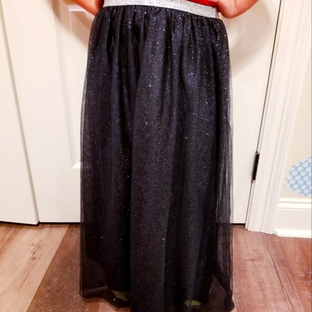 Girls full length black skirt